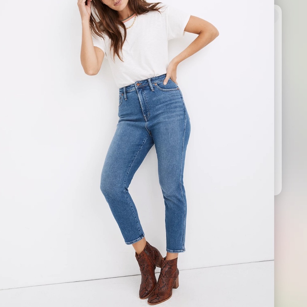 Madewell Curvy Stovepipe high rise Jeans Size 28